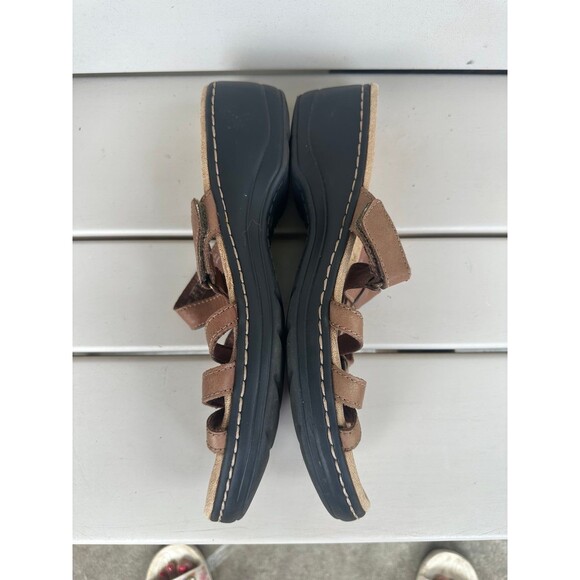 Clarks Collection Women's Hayla Theme Slip On Leather Sandals Slippers Shoes 12 - Picture 5 of 7